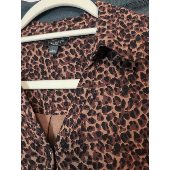 Talbot's Woman's Animal Print Knee Length Dress Size Small Petite (348) - Picture 4 of 6